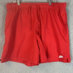 Nike Club Sportswear Woven Flow Shorts Mens Size XL Red Lined  FN3307-657
